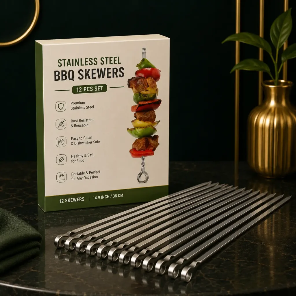 6 Piece BBQ Skewer Set