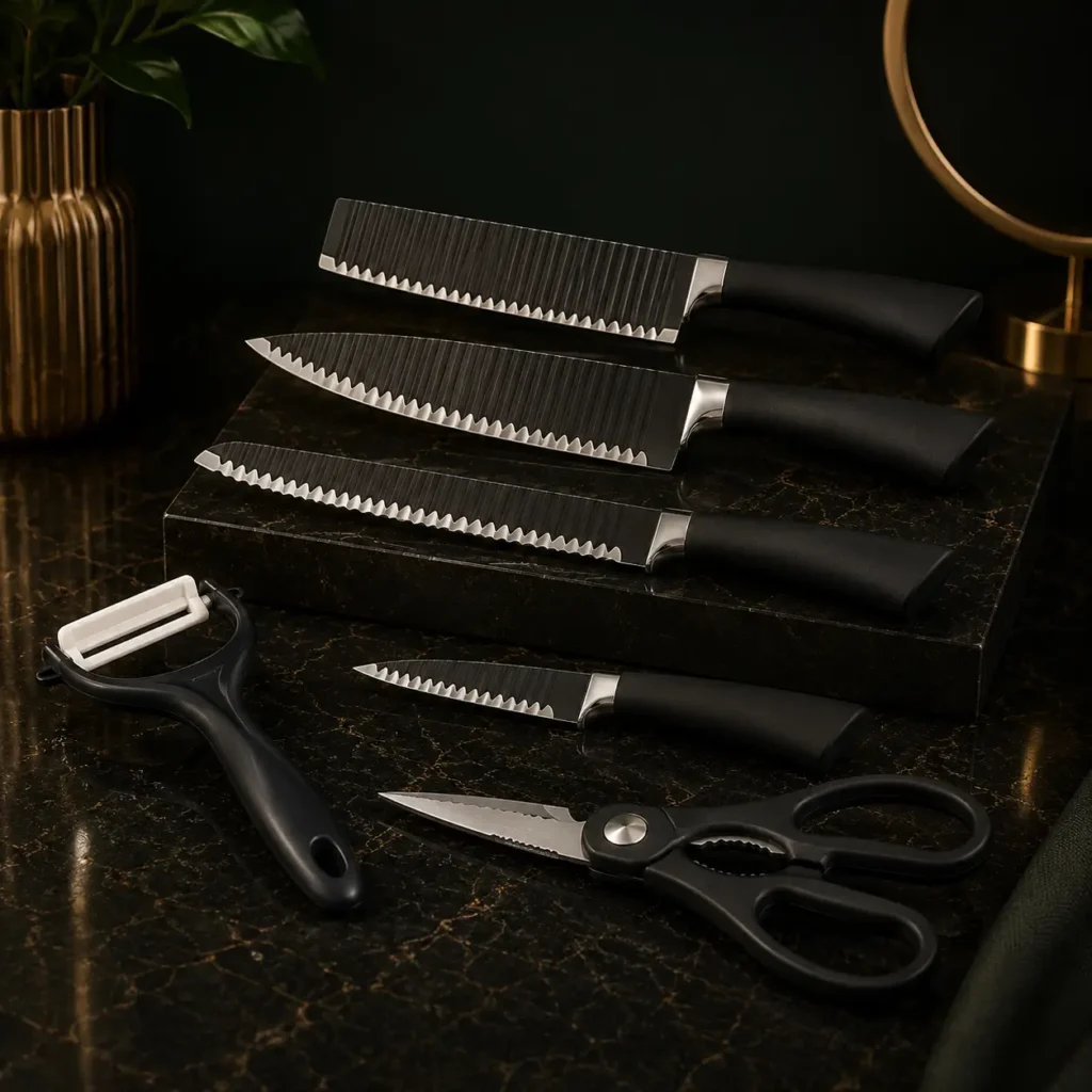 6 Piece Kitchen Knife Set