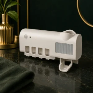 Toothbrush Holder with Toothpaste Dispenser