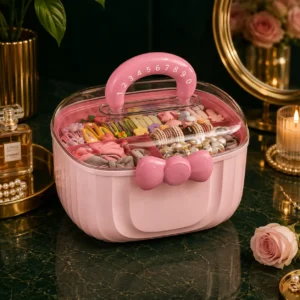 Cute Storage Box with Handle and Bow