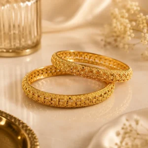 Gold Plated Bangles (Pair)