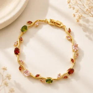 Gold Plated Zirconia Bracelet