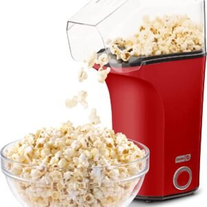 Electric Hot Air Popcorn Maker – Oil Free Popcorn Machine, 16 Cup Capacity, One Touch Popcorn Popper with Measuring Cup & Butter Tray – Home, Party & Movie Night Snack Maker